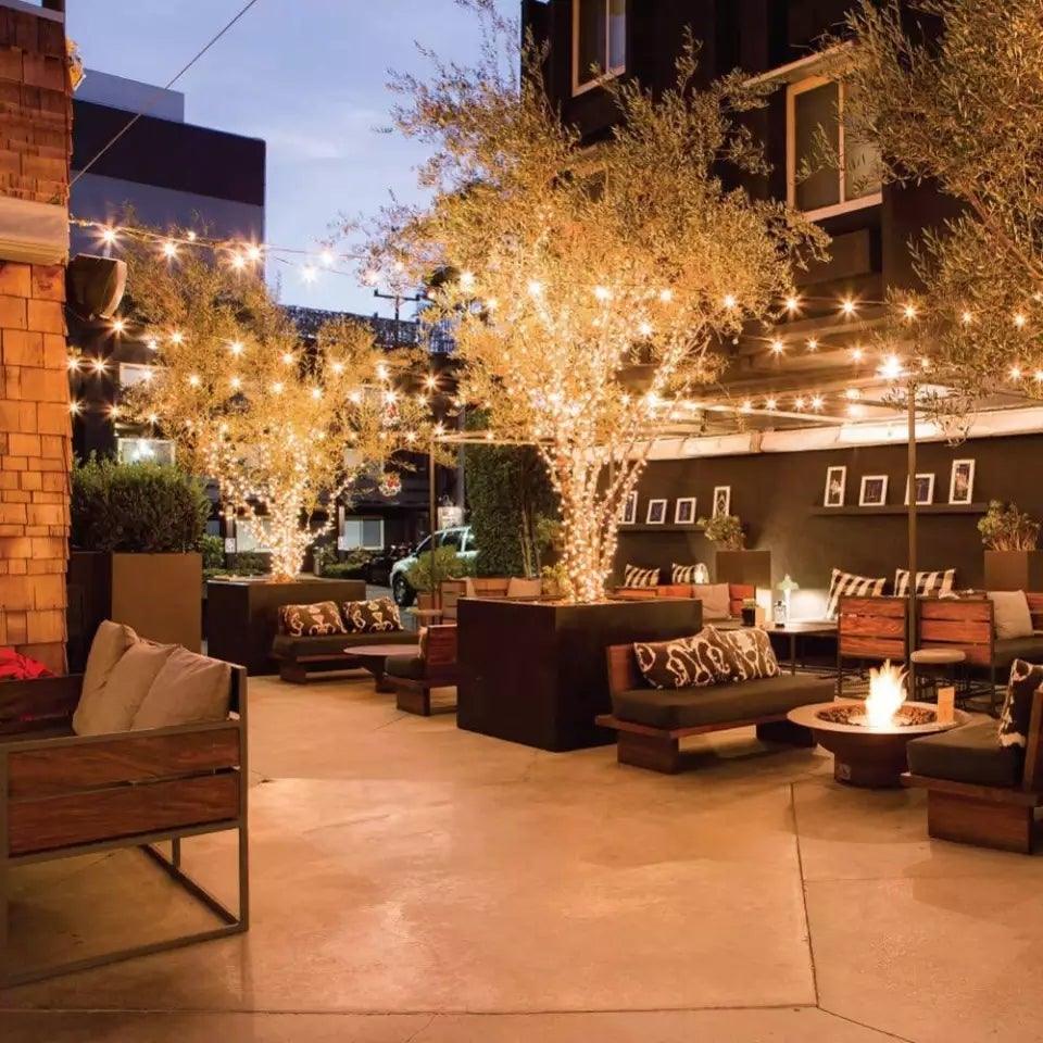 6.5M / 21FT Super Festoon Warm White Outdoor Plug-in Connectable LED String Lights