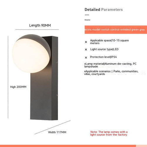 Garden Patio Balcony Facade Outdoor Illumination Light