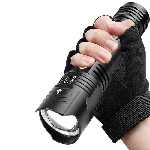 Xhp90 Zoomable Xhp99 Outdoor Beam Flashlight USB Rechargeable