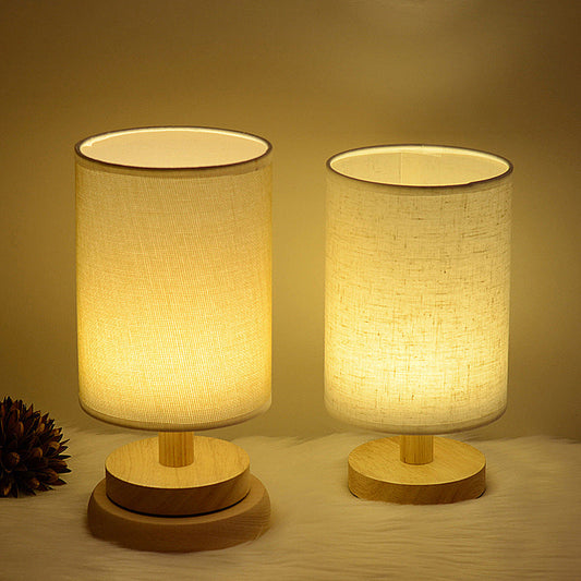 Creative Kids Wooden Study Lamp with Fabric Shade